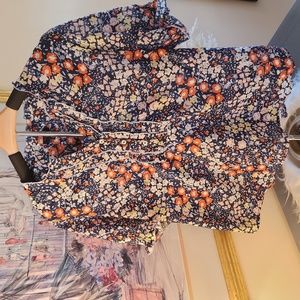 Talbots Ruffle Trim Top